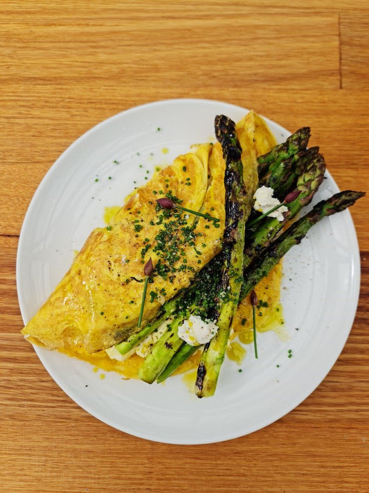 Ben’s asparagus omelette