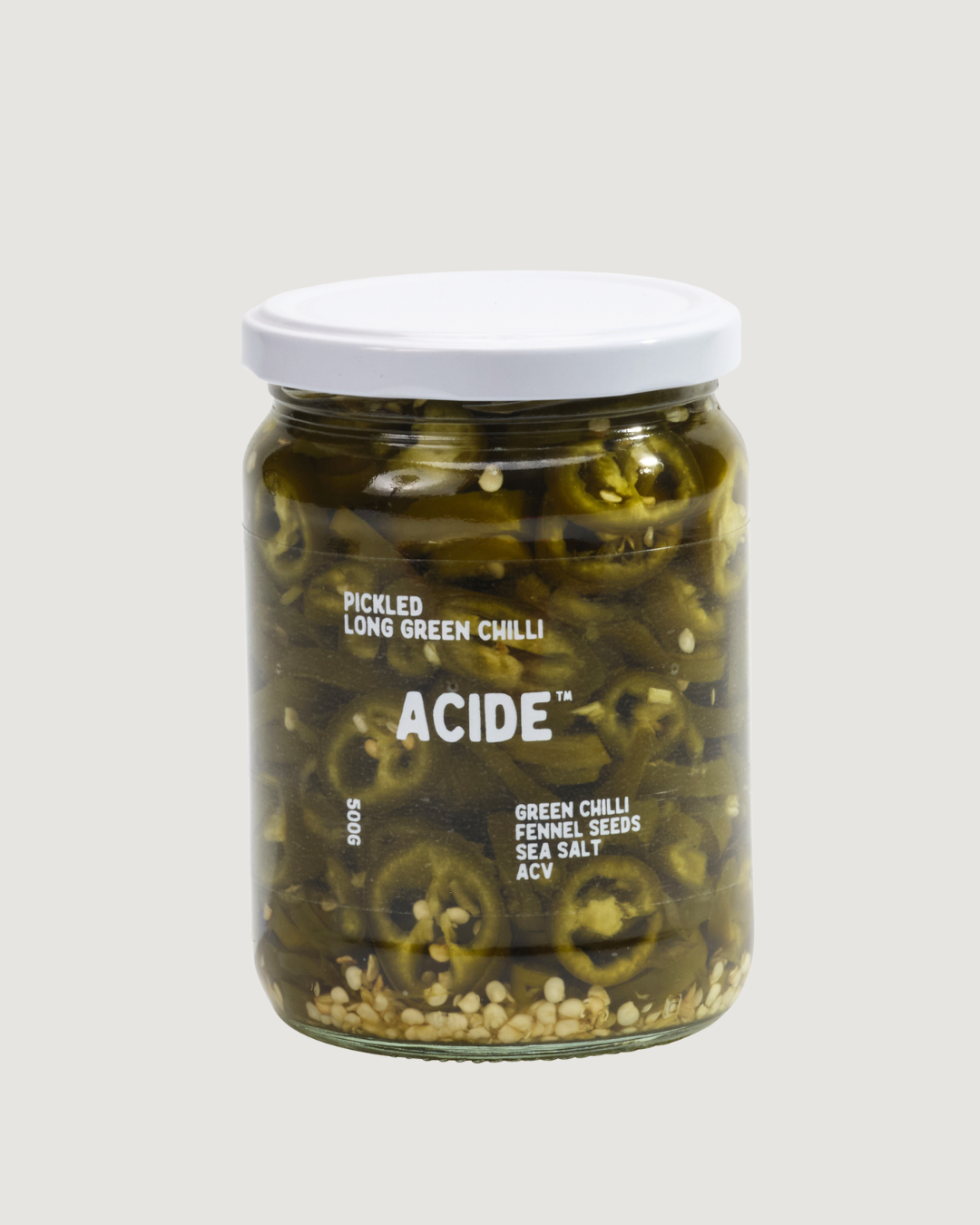 Acide Pickled Long Green Chilli 700g