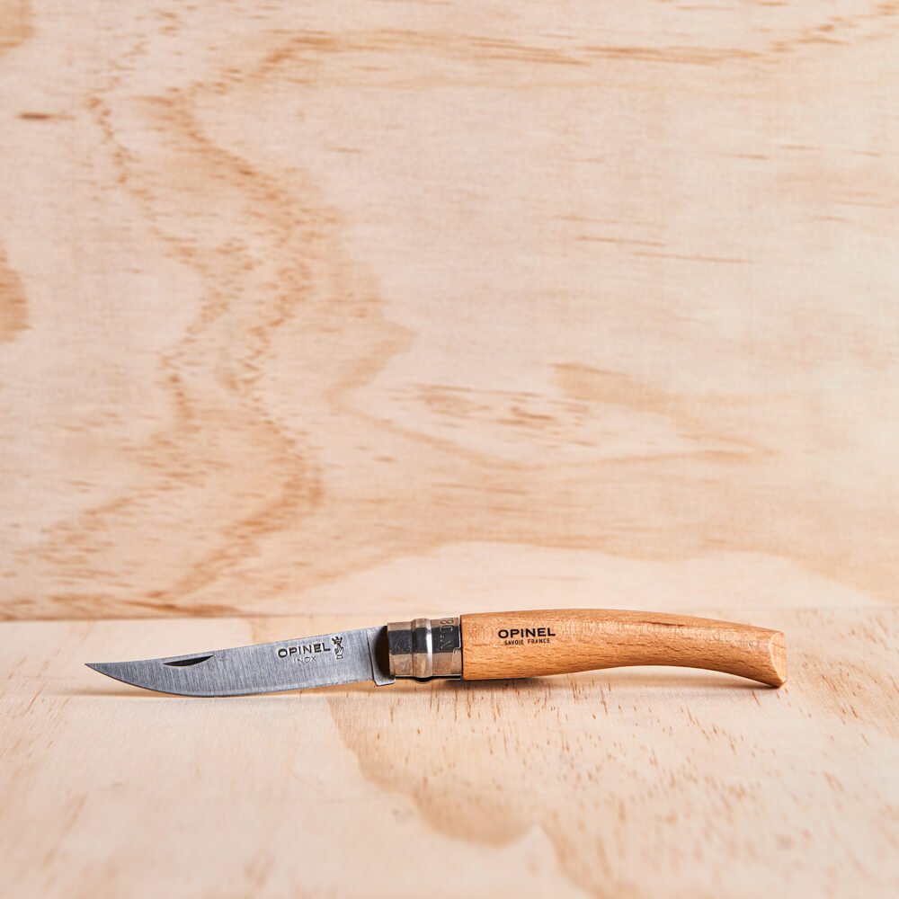 Opinel Beechwood Flick Knife