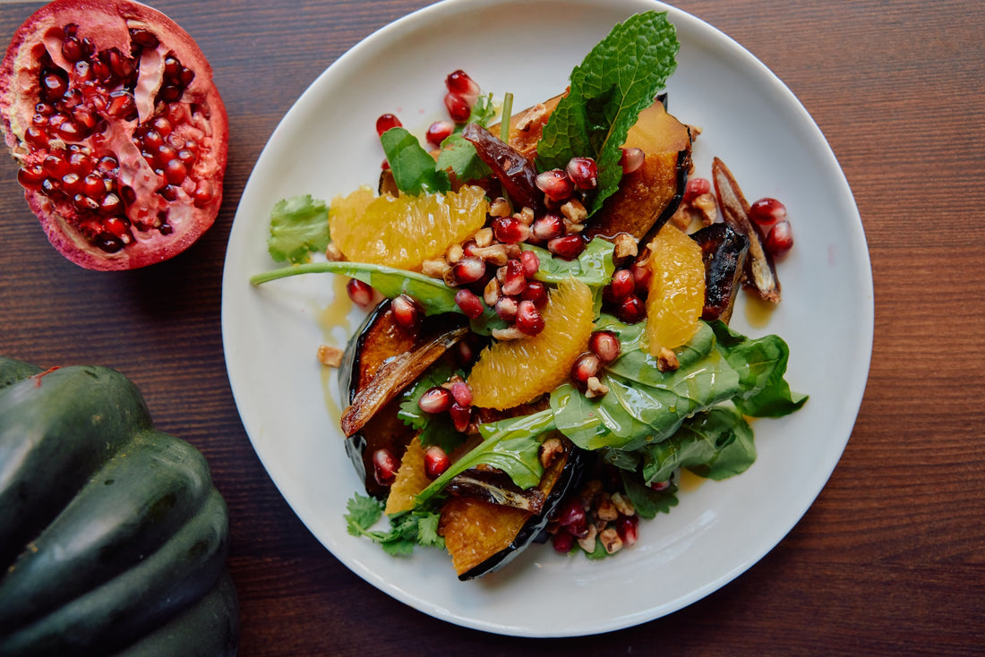 Recipe: Warm Acorn Squash with Pomegranate Salad