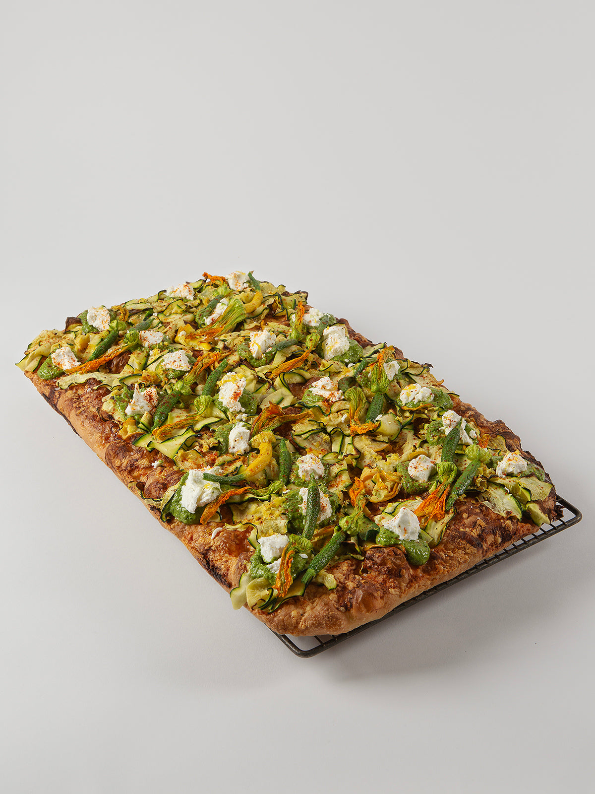 Whole zucchini focaccia